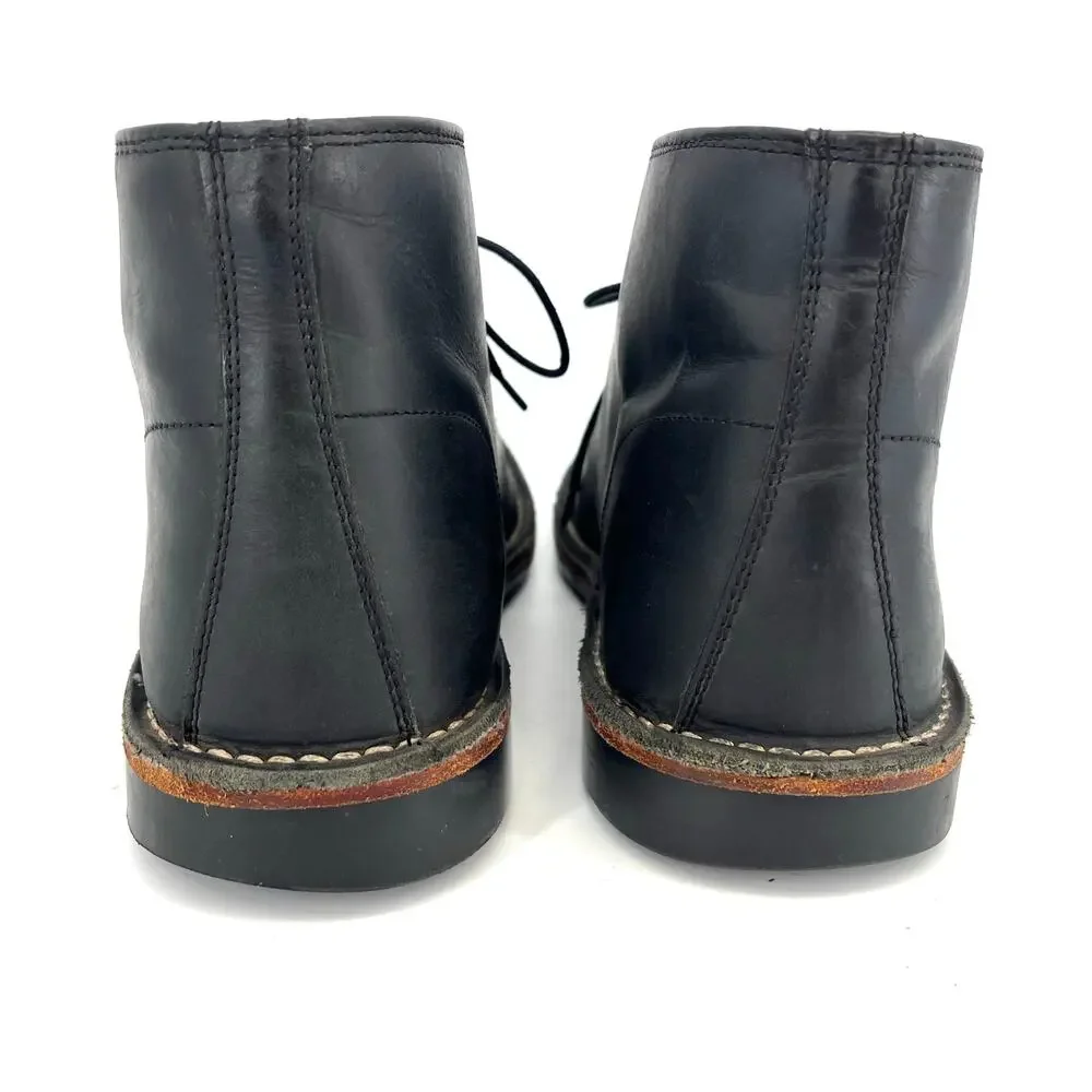 Ben Sherman Black Nubuck Leather Desert Boots‎ - Fabric Lined, Men's Size 10